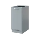 QS - 4D spodní skříňka, 1-dveřová, levá, 900x400x600, šedá